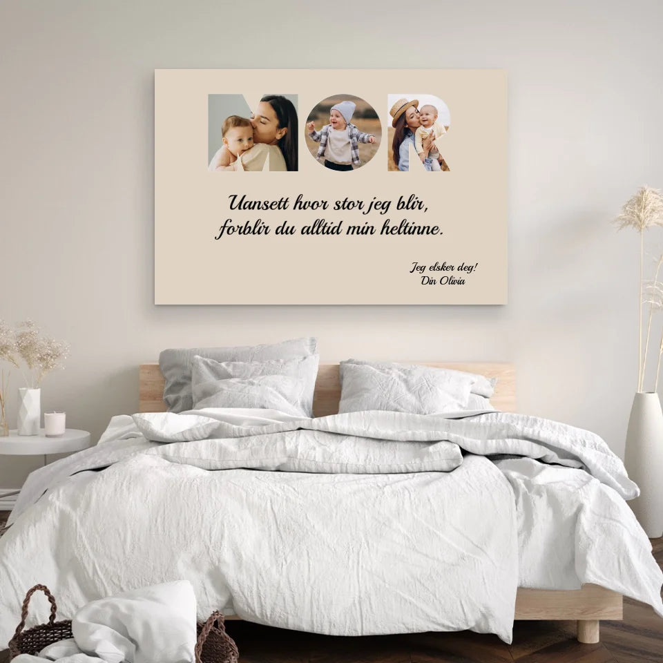 Personligt lærred "Mor forblir min heltinne"