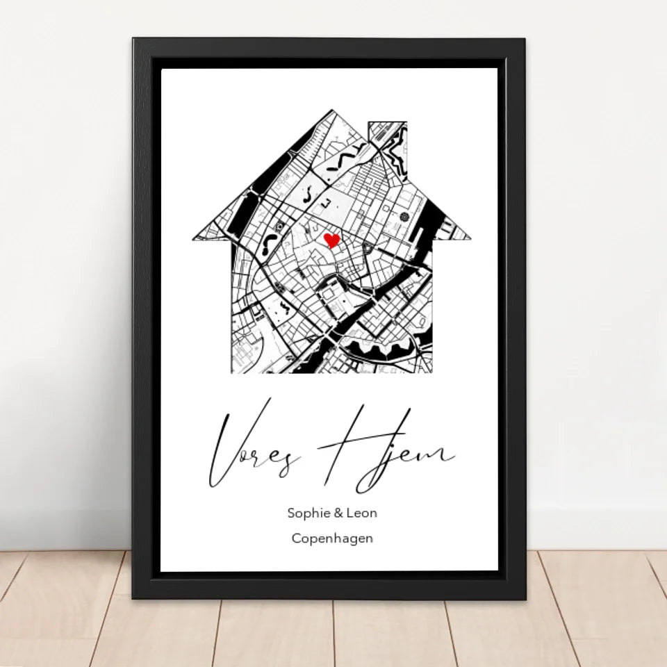 Personligt lærred “Vores hjem”