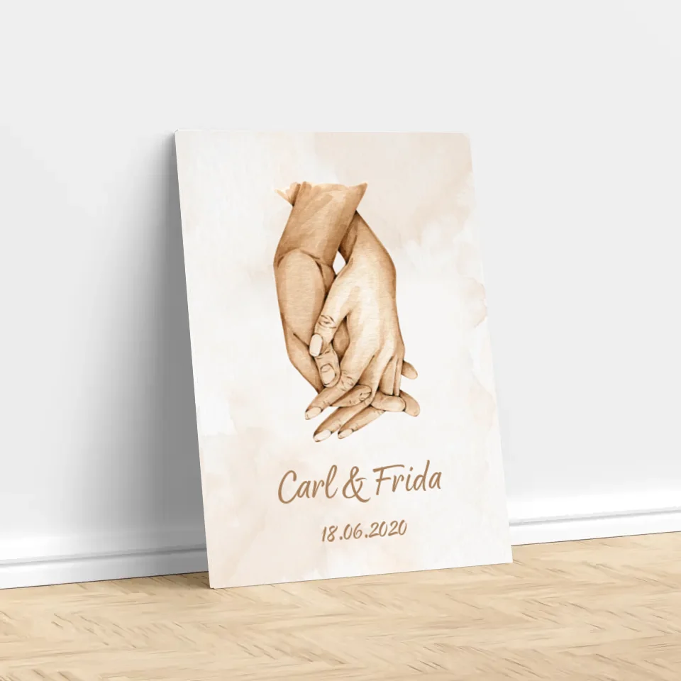 Personligt lærred “Hånd i hånd”