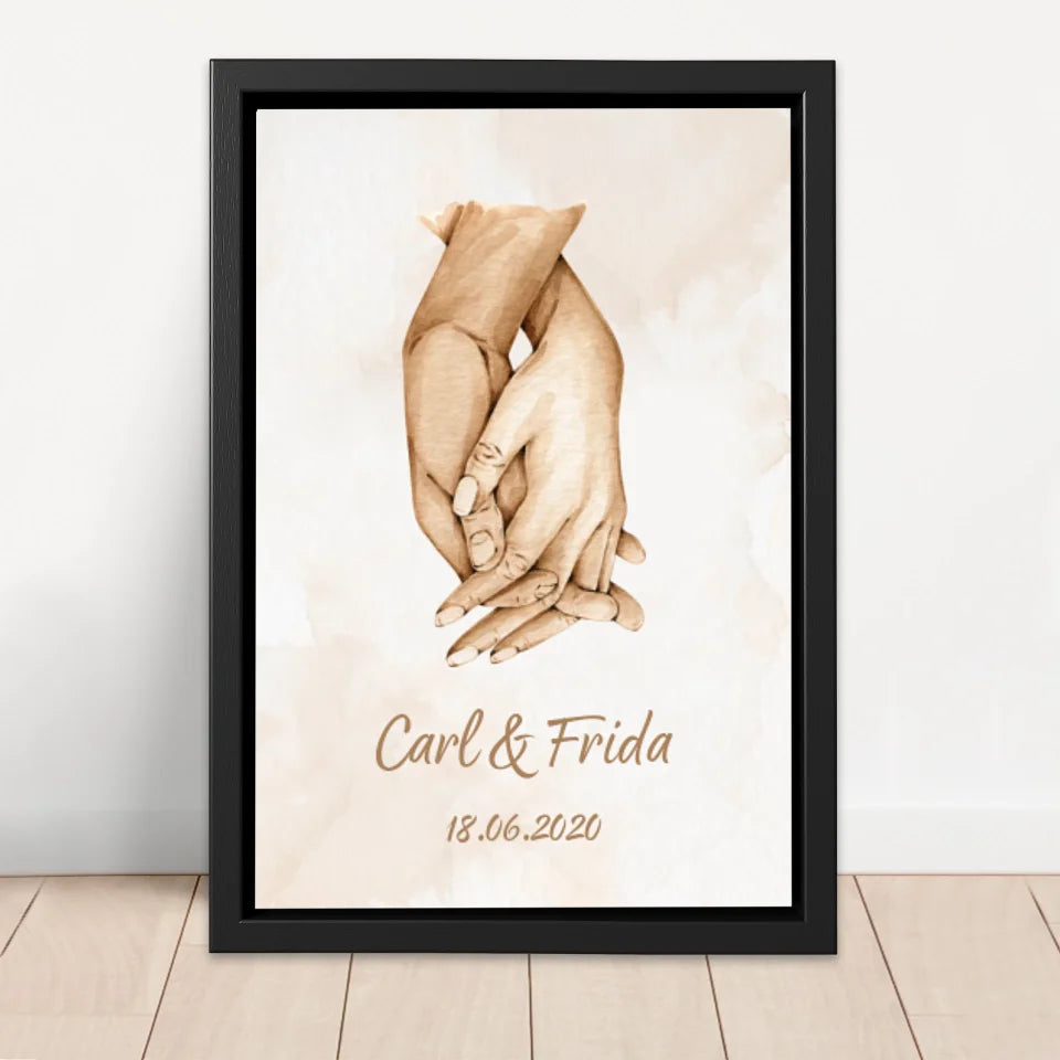 Personligt lærred “Hånd i hånd”