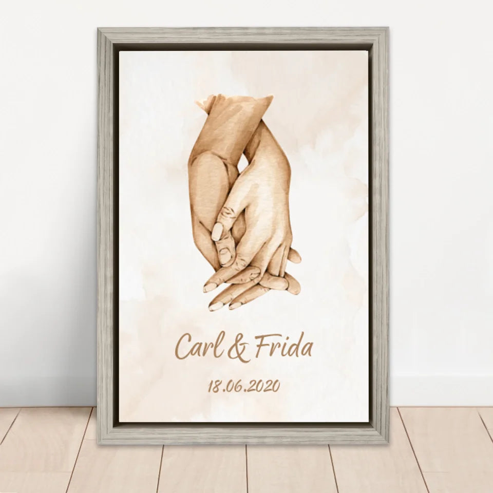 Personligt lærred “Hånd i hånd”