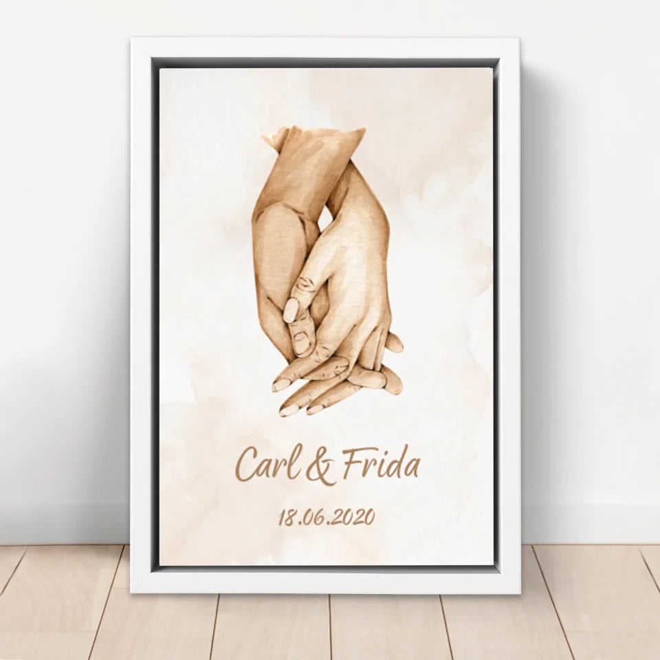 Personligt lærred “Hånd i hånd”