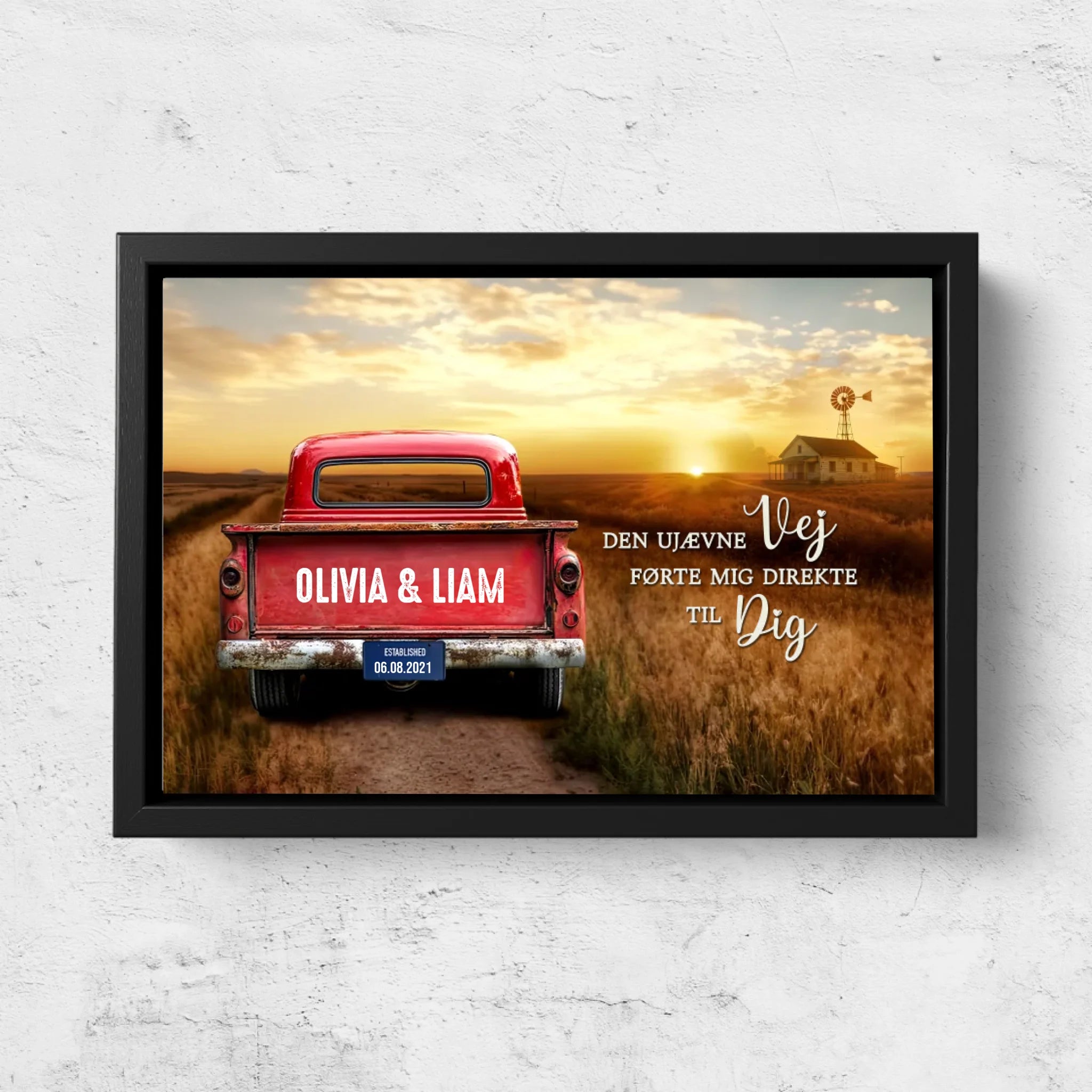Personligt lærred “Den bumpede vej bragte mig direkte til dig”
