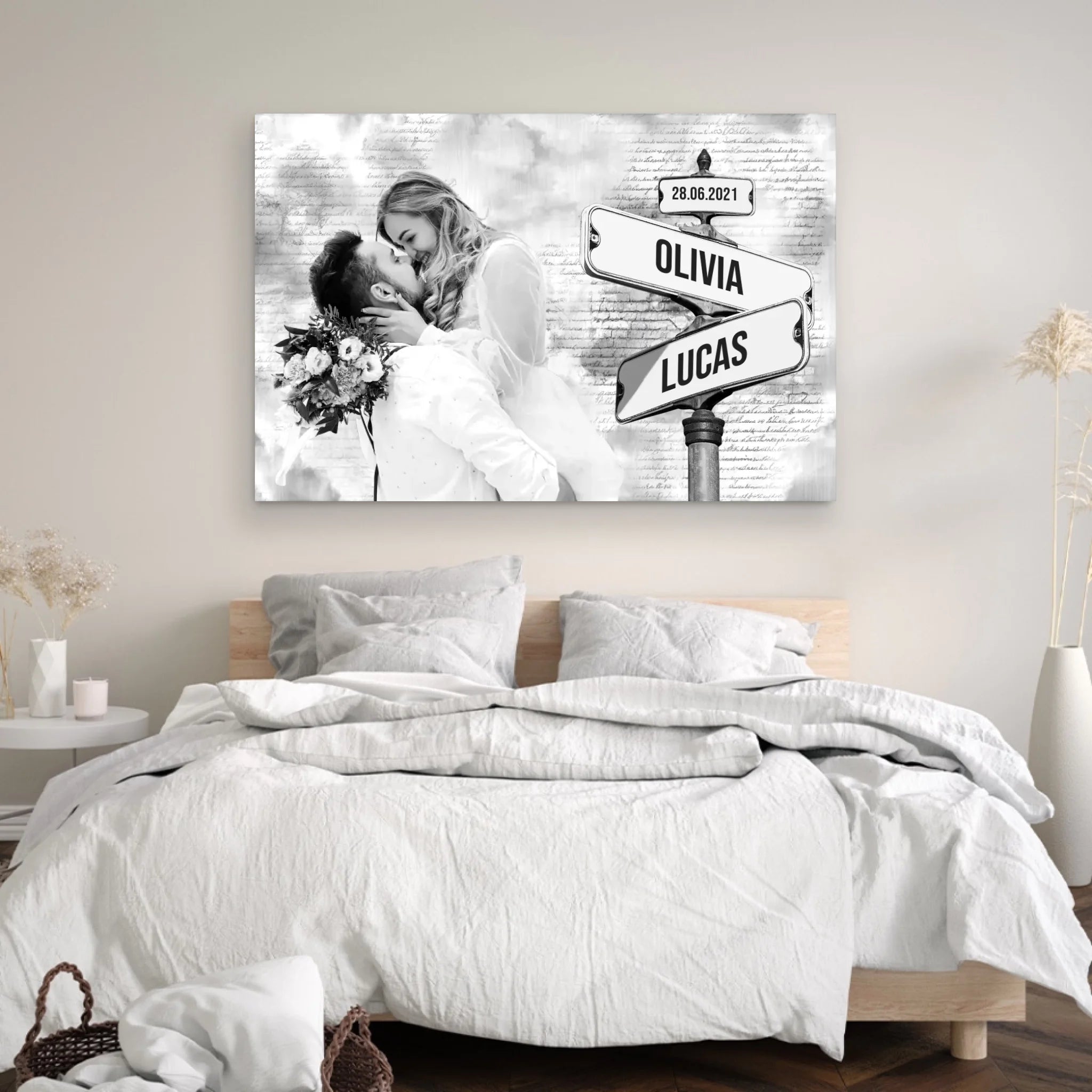 Personligt lærred “Gadeskilt med eget foto”