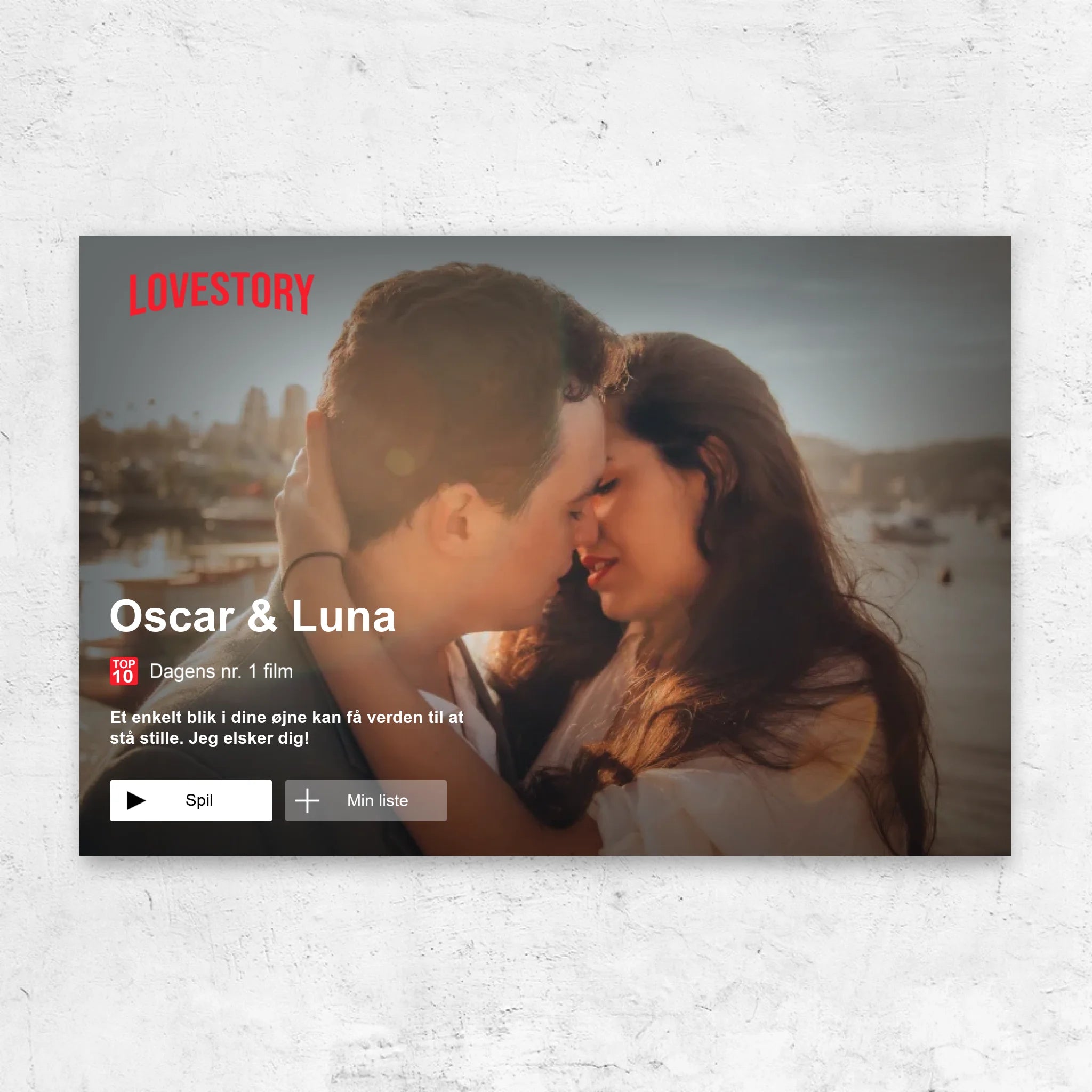 Personligt lærred “Lovestory”