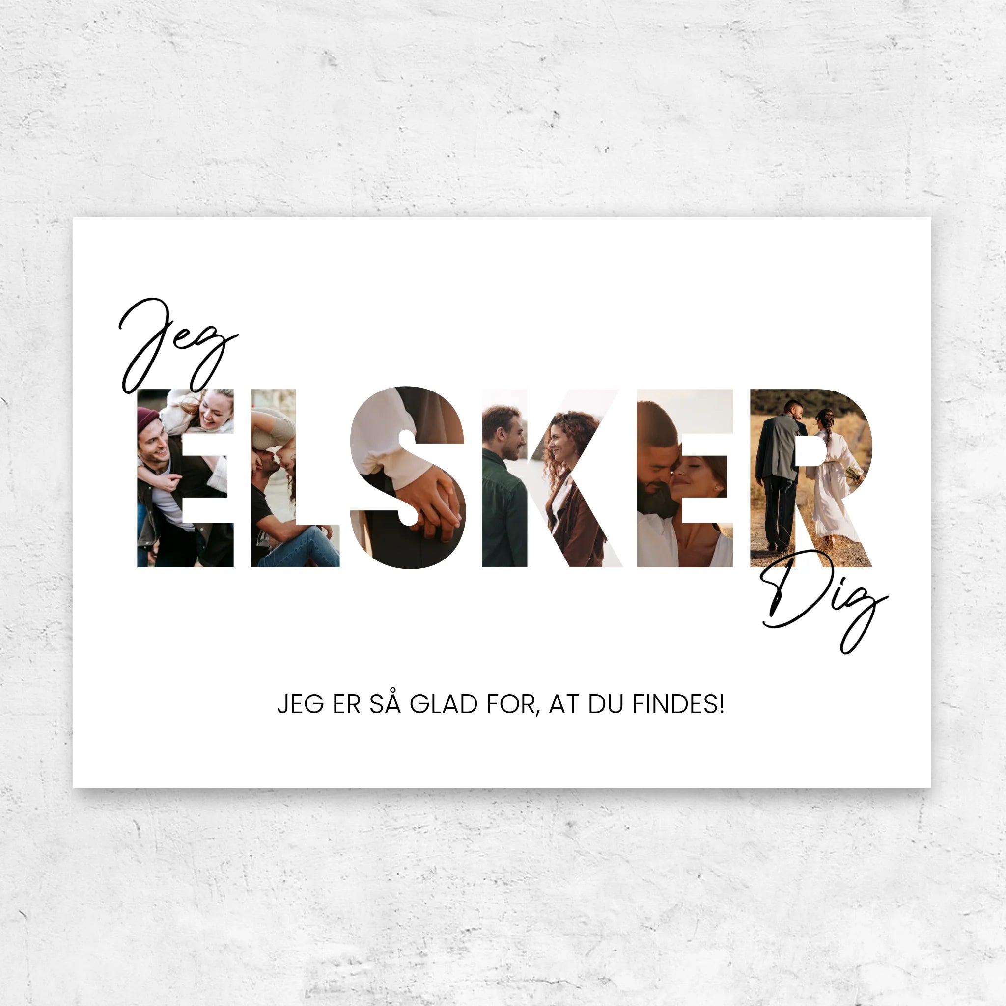 Personligt lærred “Jeg elsker dig - med fotos”