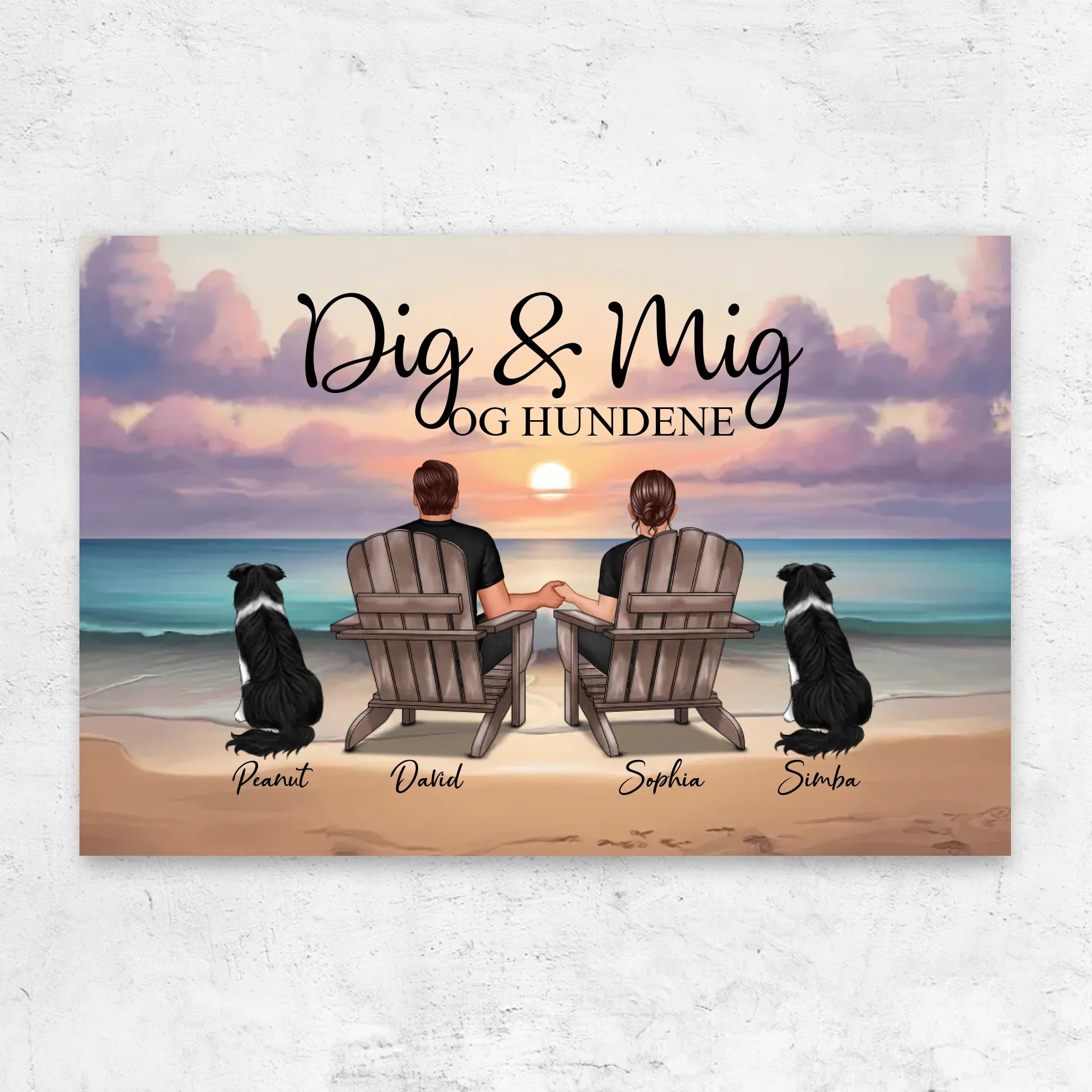 Personligt lærred “Dig og mig og vores kæledyr”