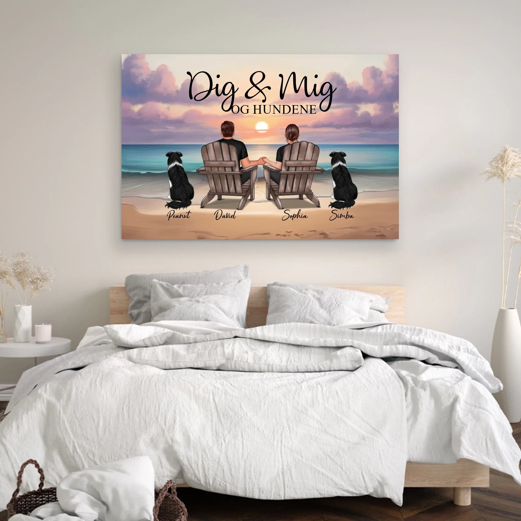 Personligt lærred “Dig og mig og vores kæledyr”