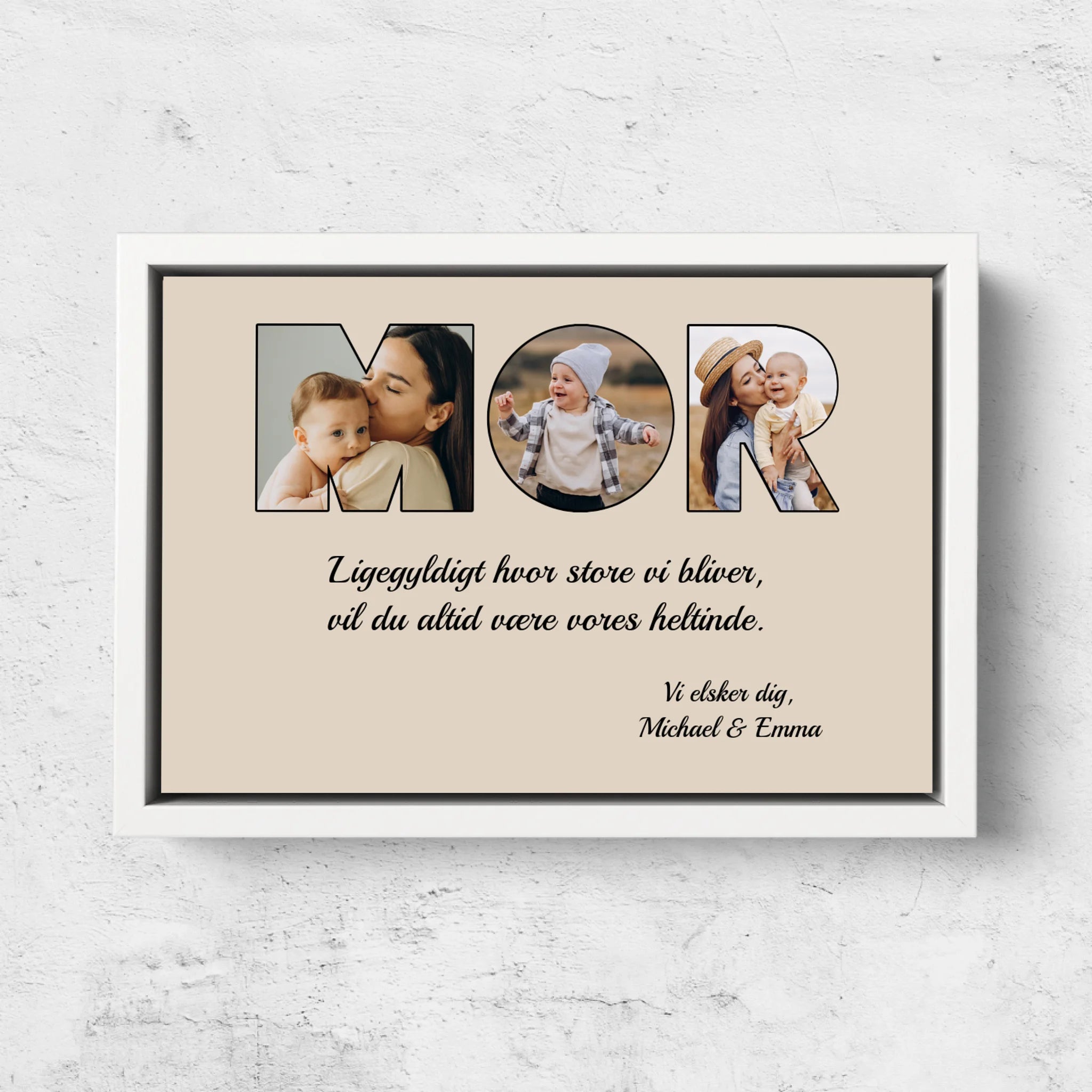 Personligt lærred "Mor er stadig min heltinde"