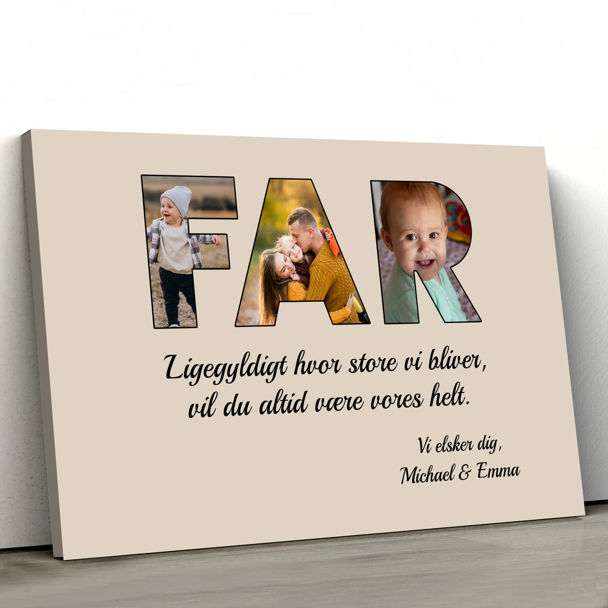 Personligt lærred "Far er stadig min helt"