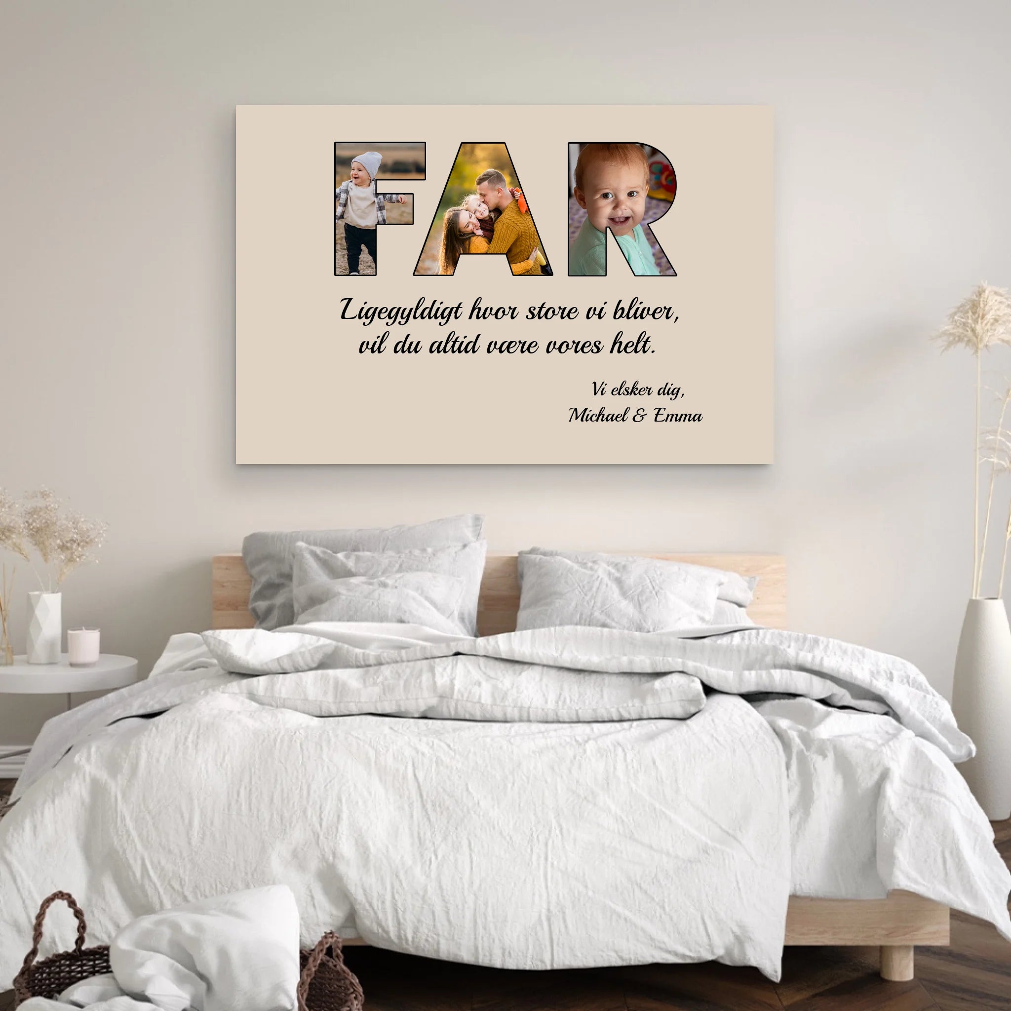 Personligt lærred "Far er stadig min helt"