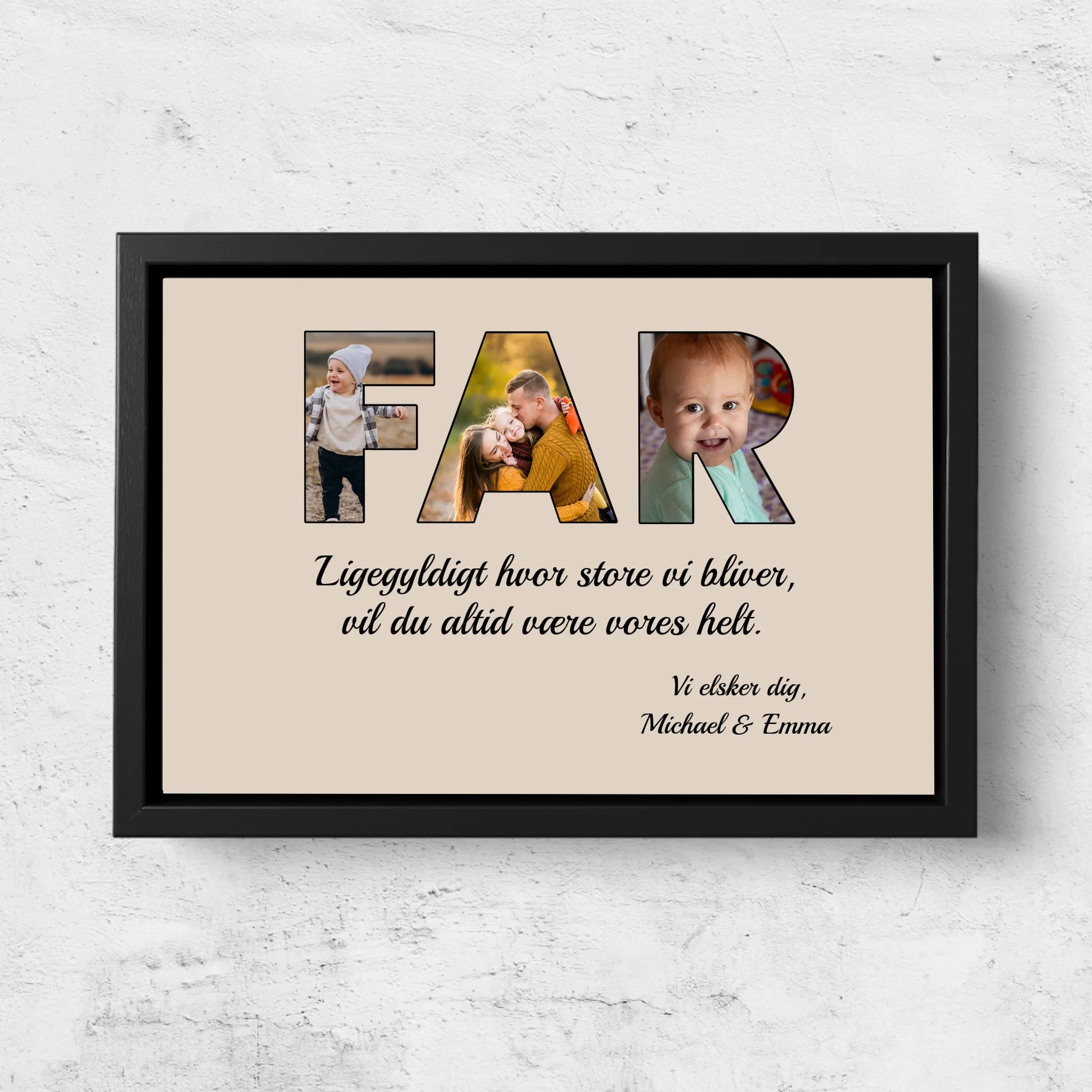 Personligt lærred "Far er stadig min helt"