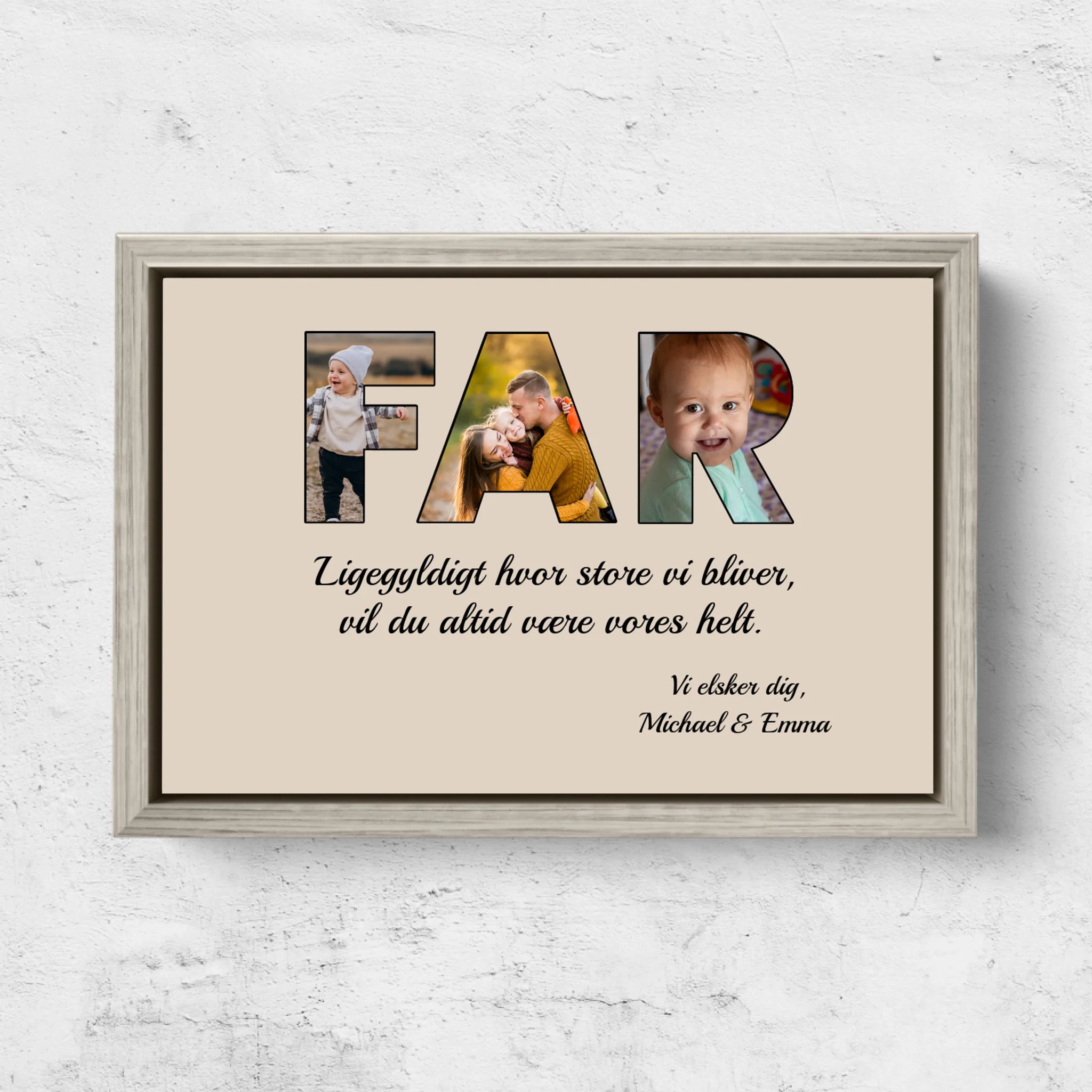 Personligt lærred "Far er stadig min helt"