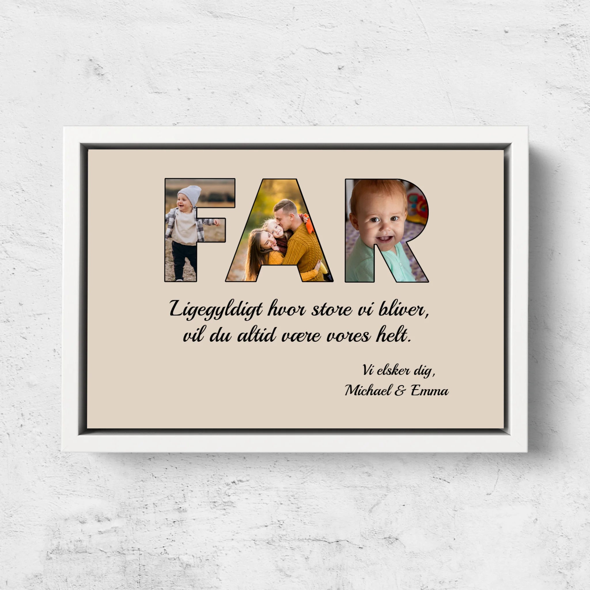 Personligt lærred "Far er stadig min helt"