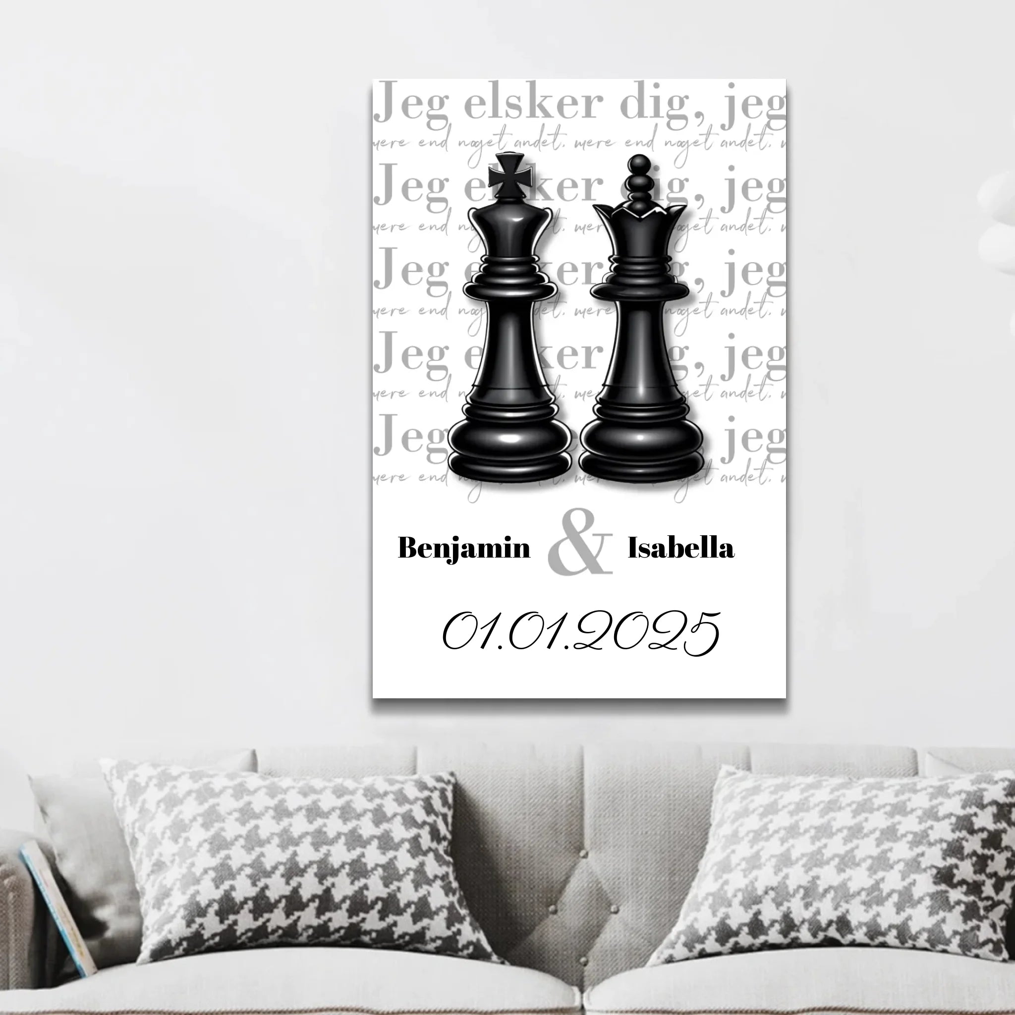 Personlig lærred “Dronningen og Kongen”