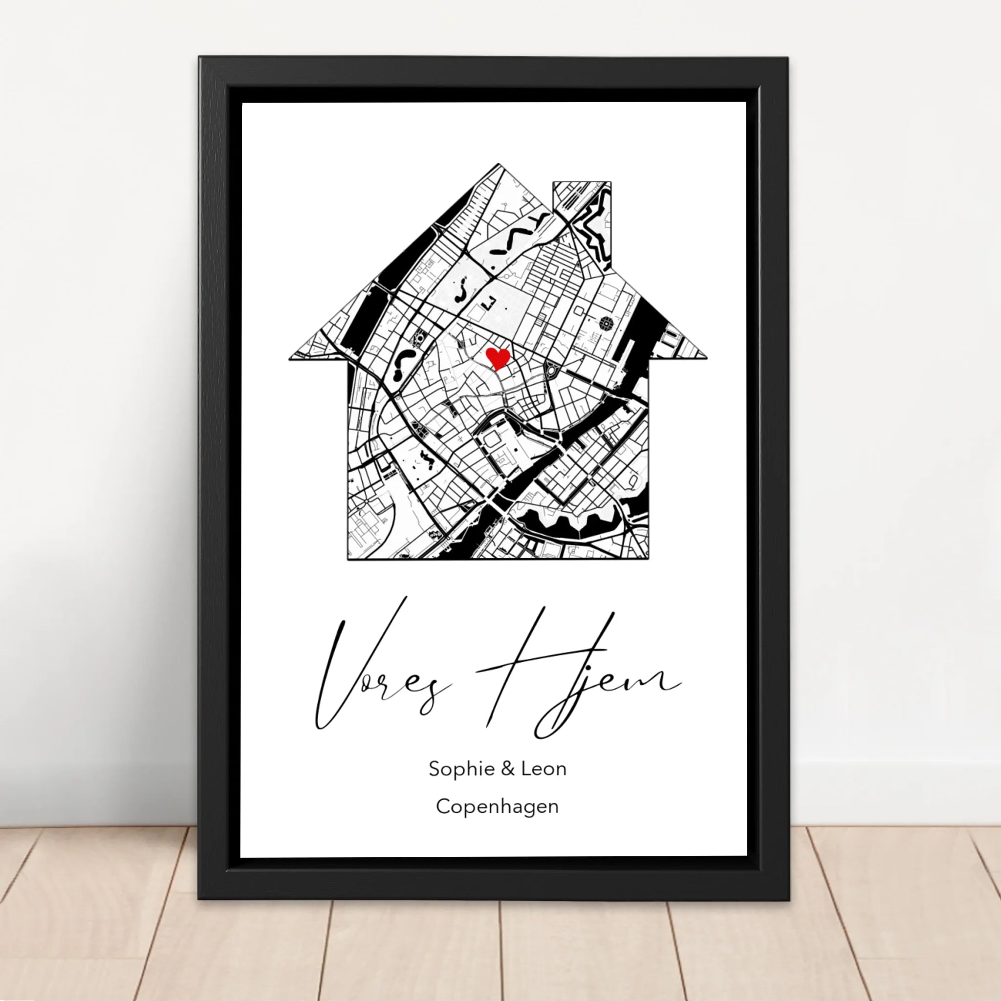 Personligt lærred “Vores hjem”