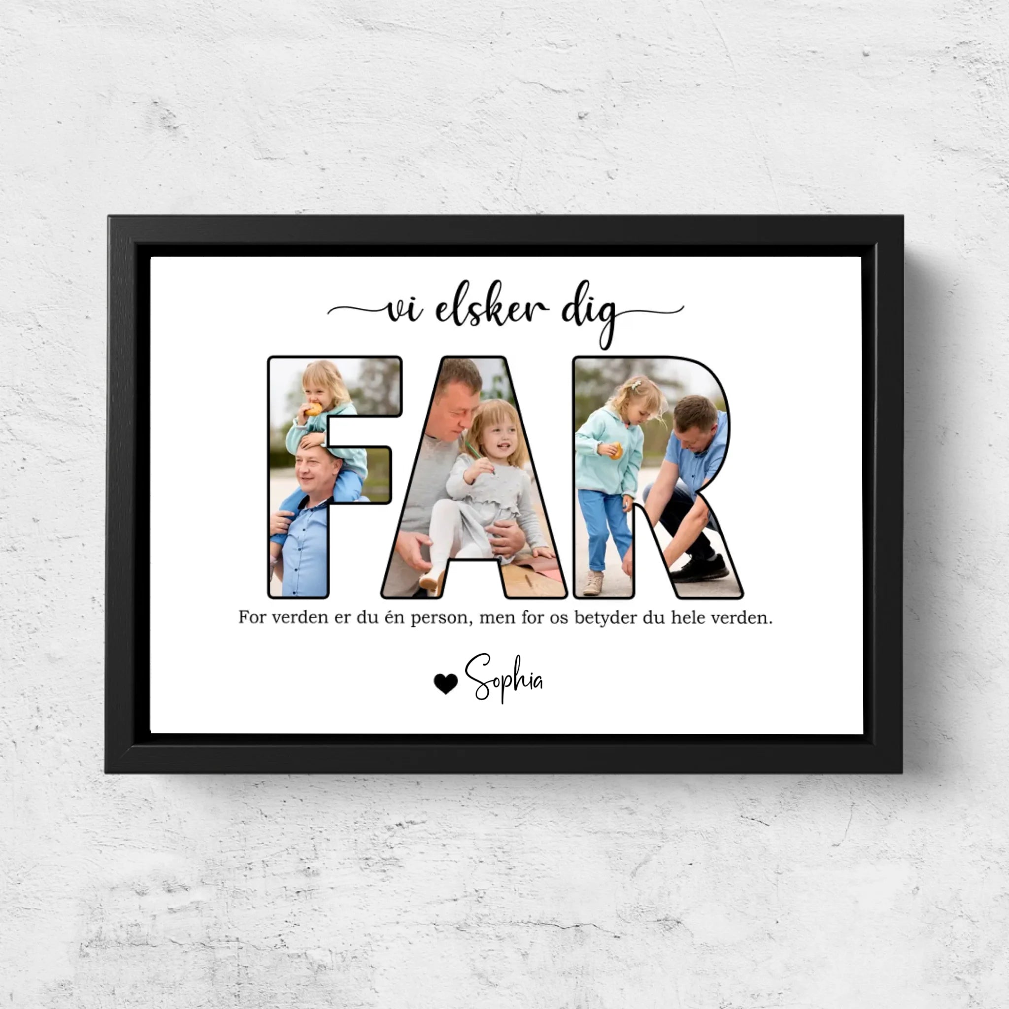 Personligt lærred "Far, vi elsker dig"