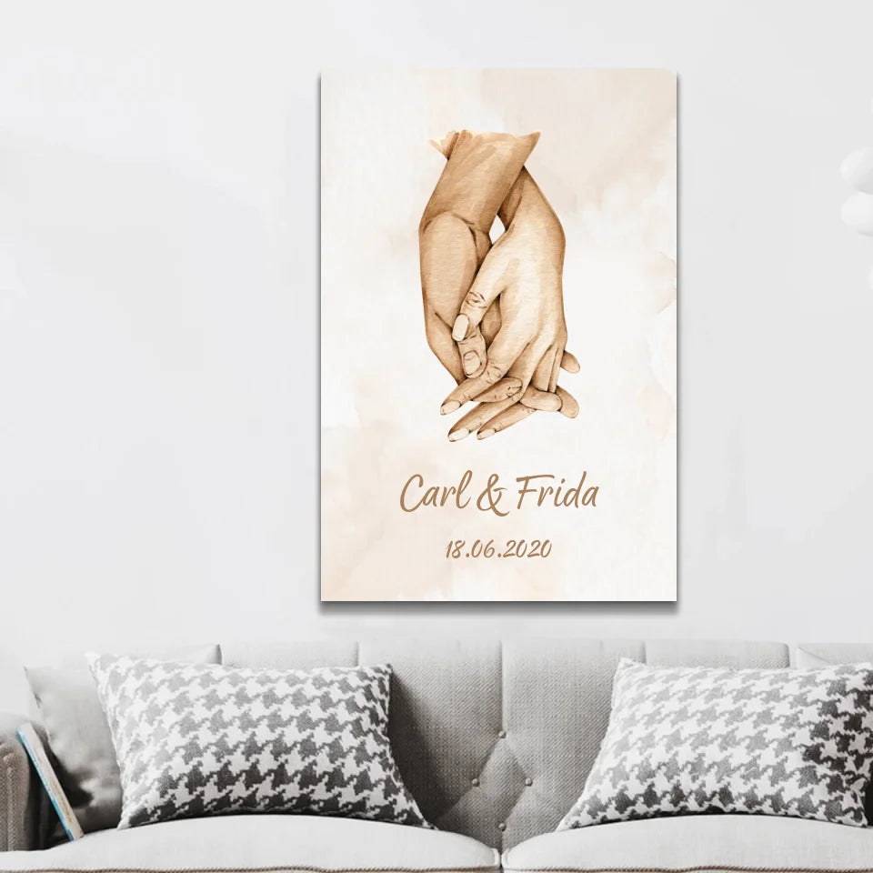 Personligt lærred “Hånd i hånd”