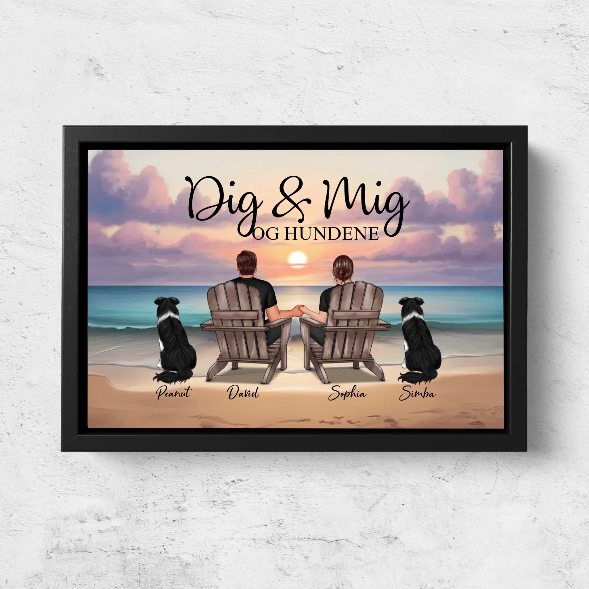 Personligt lærred “Dig og mig og vores kæledyr”