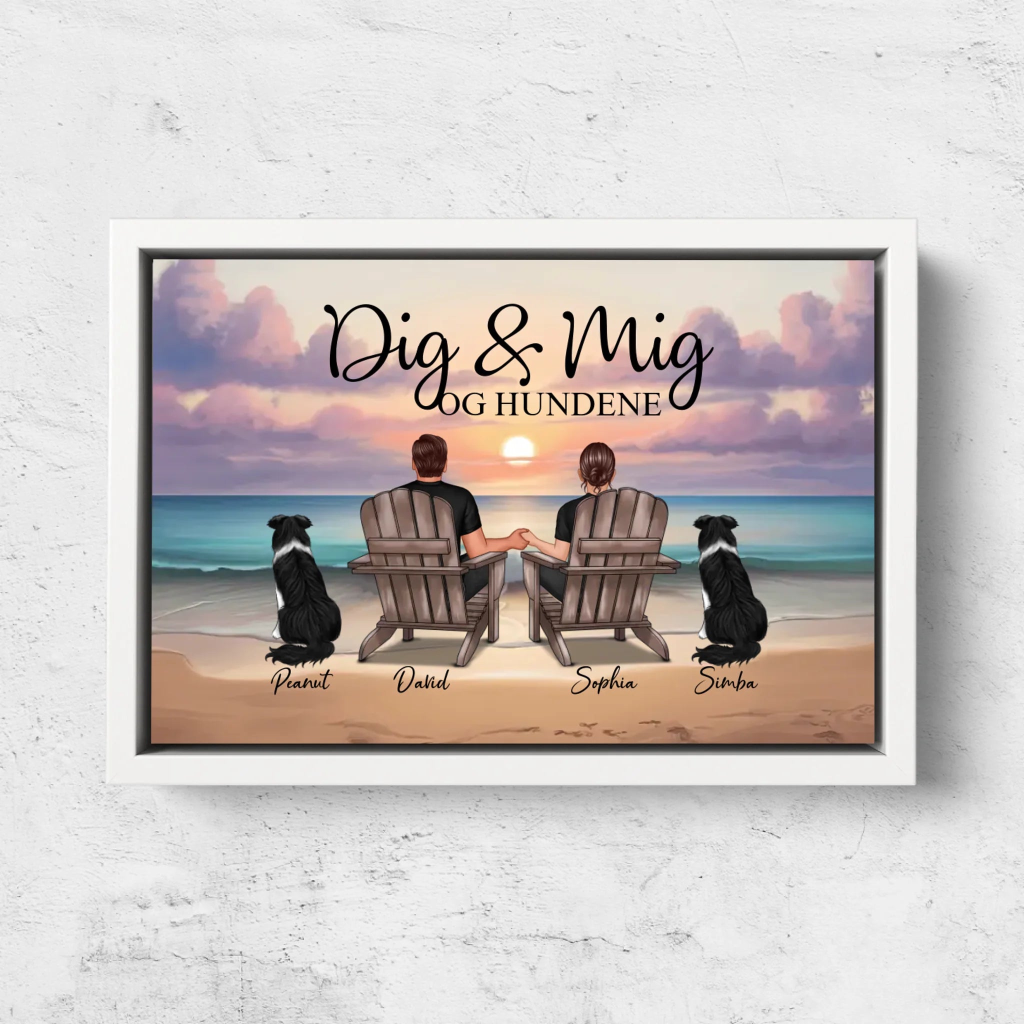Personligt lærred “Dig og mig og vores kæledyr”