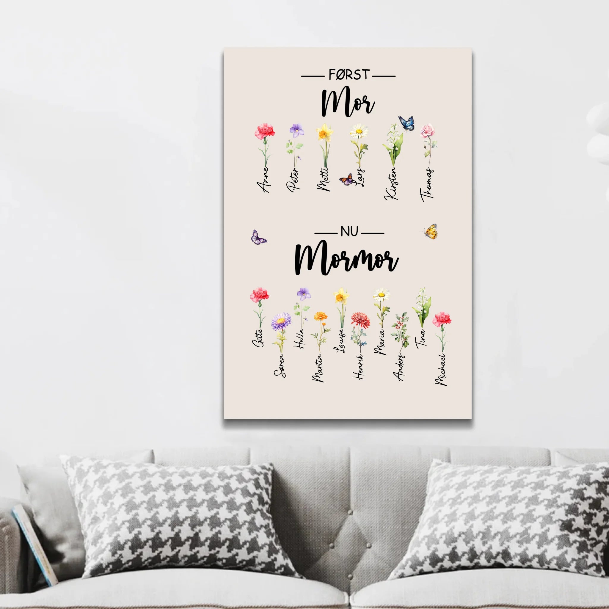 Personligt lærred "Først mor, nu bedstemor"