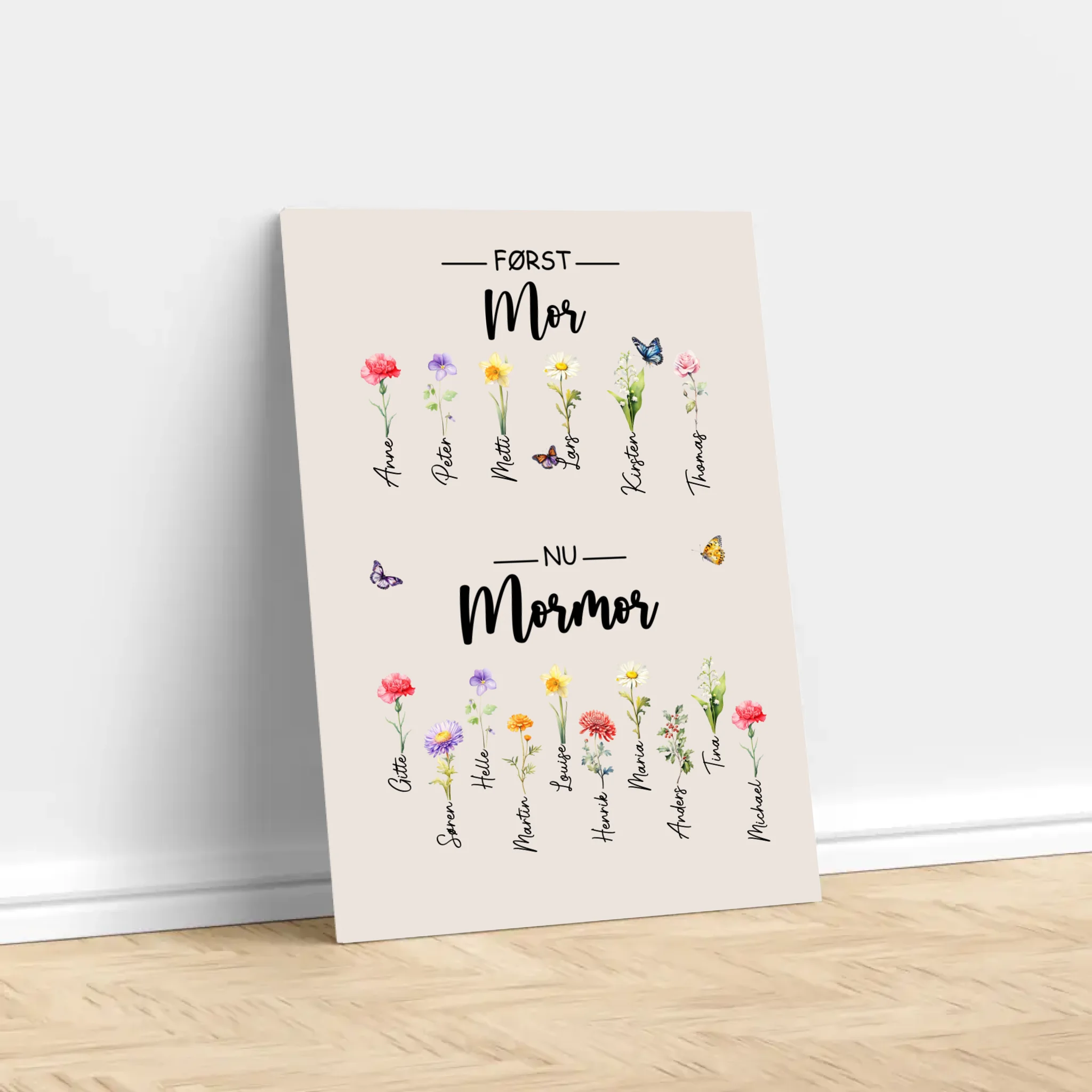 Personligt lærred "Først mor, nu bedstemor"