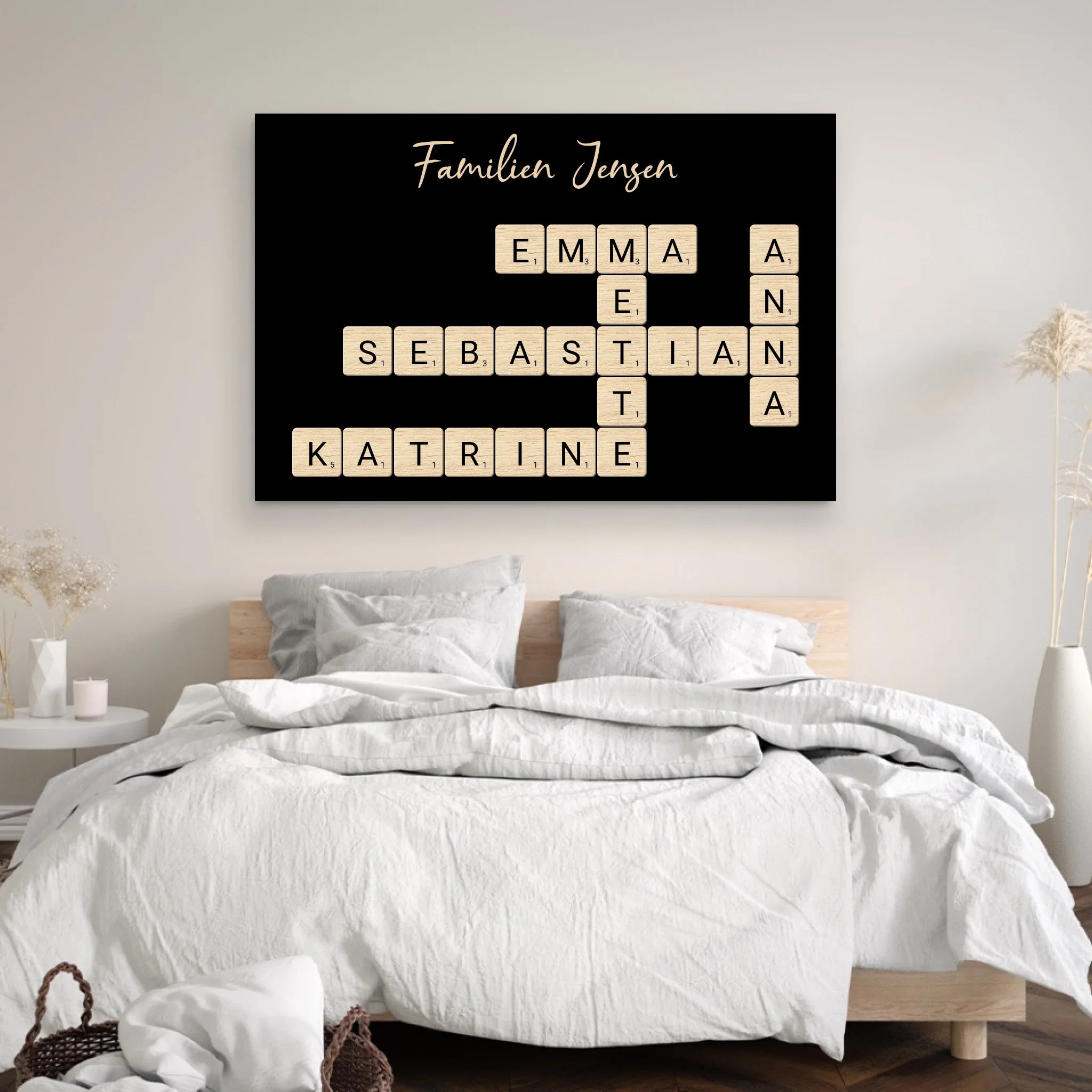 Personligt lærred "Familiekrydsord - vandret"