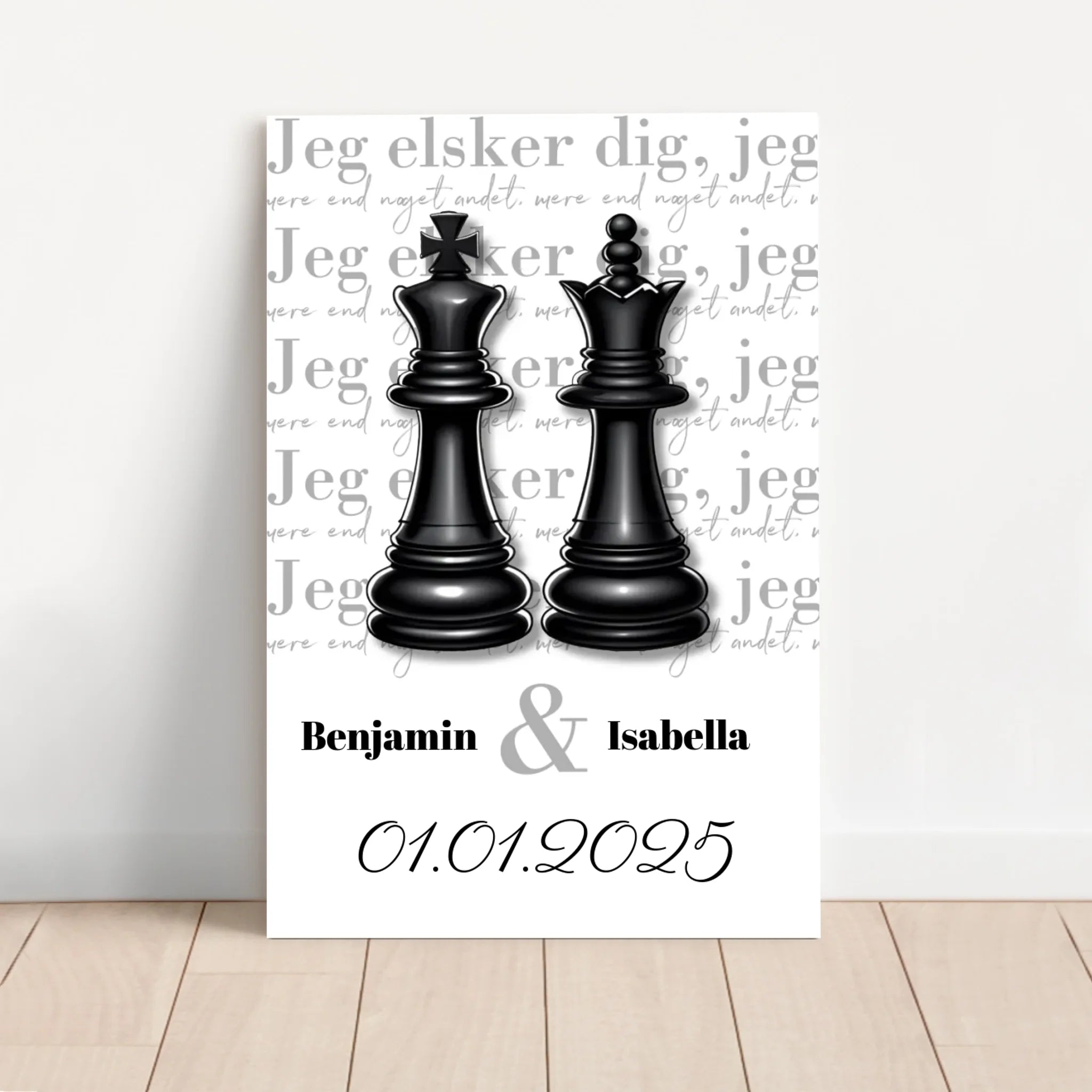 Personlig lærred “Dronningen og Kongen”