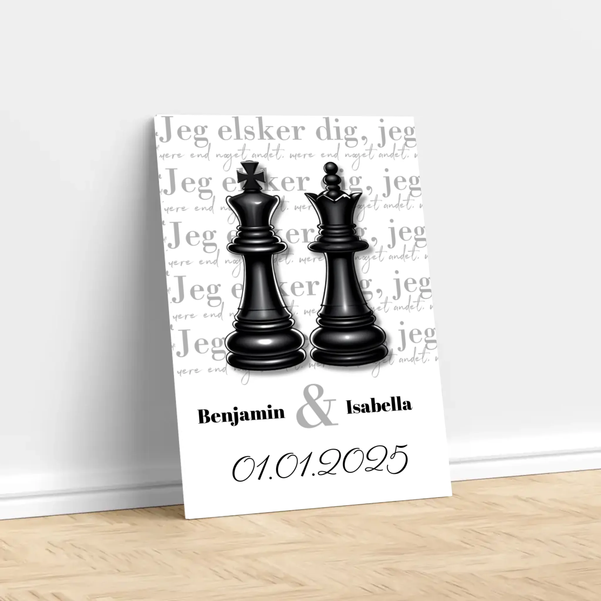 Personlig lærred “Dronningen og Kongen”