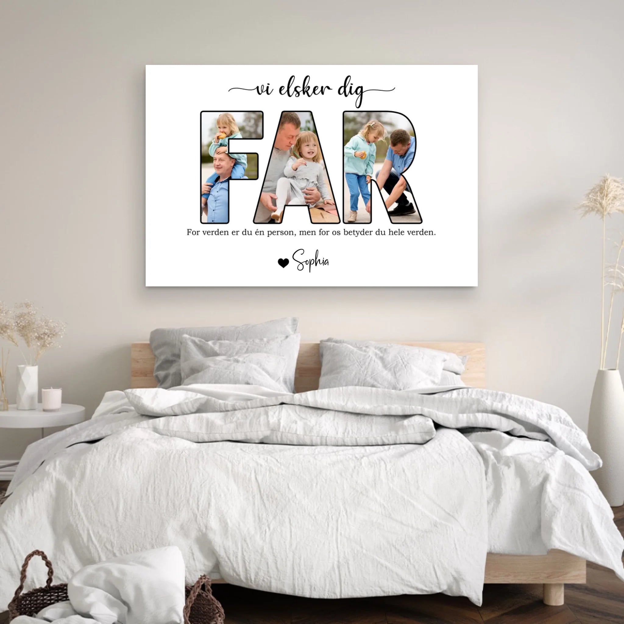 Personligt lærred "Far, vi elsker dig"