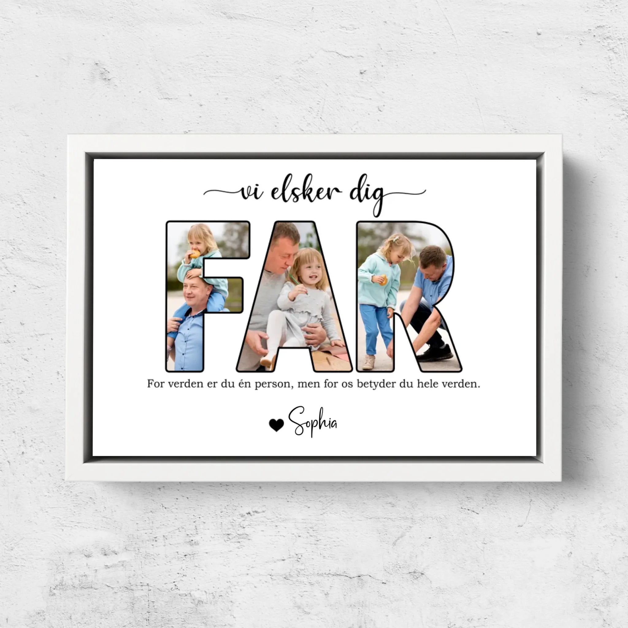 Personligt lærred "Far, vi elsker dig"
